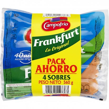 Salchicha Campofrio Frankfurt pack 4 (6 piezas)