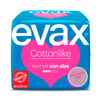 Compresas Evax CottonLike Normal Alas 28 Unidades